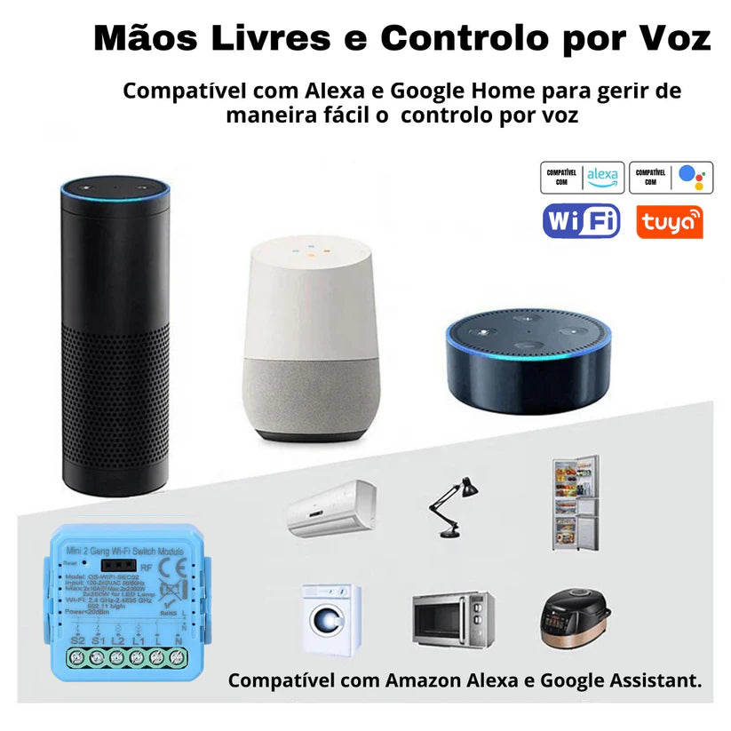 Mini Módulo de Luzes Wi-Fi Simples (2 gang)