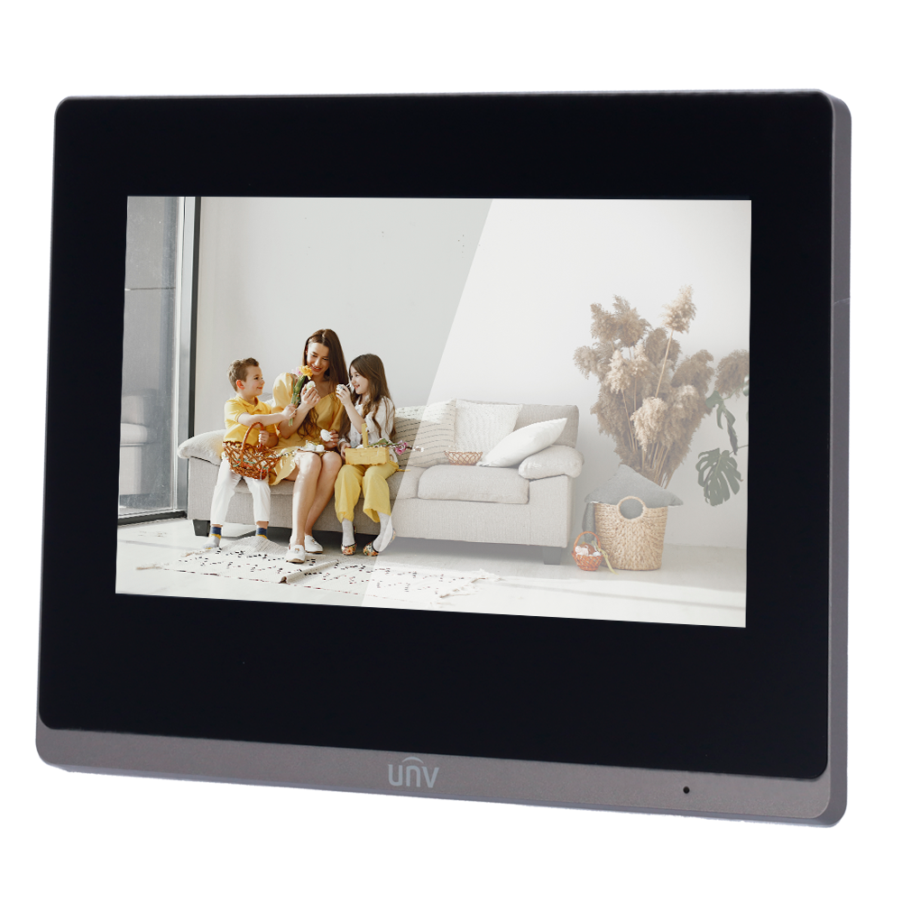 Monitor para Videoporteiro Uniview Visor 7" Áudio bidireccional TCP/IP, WiFi