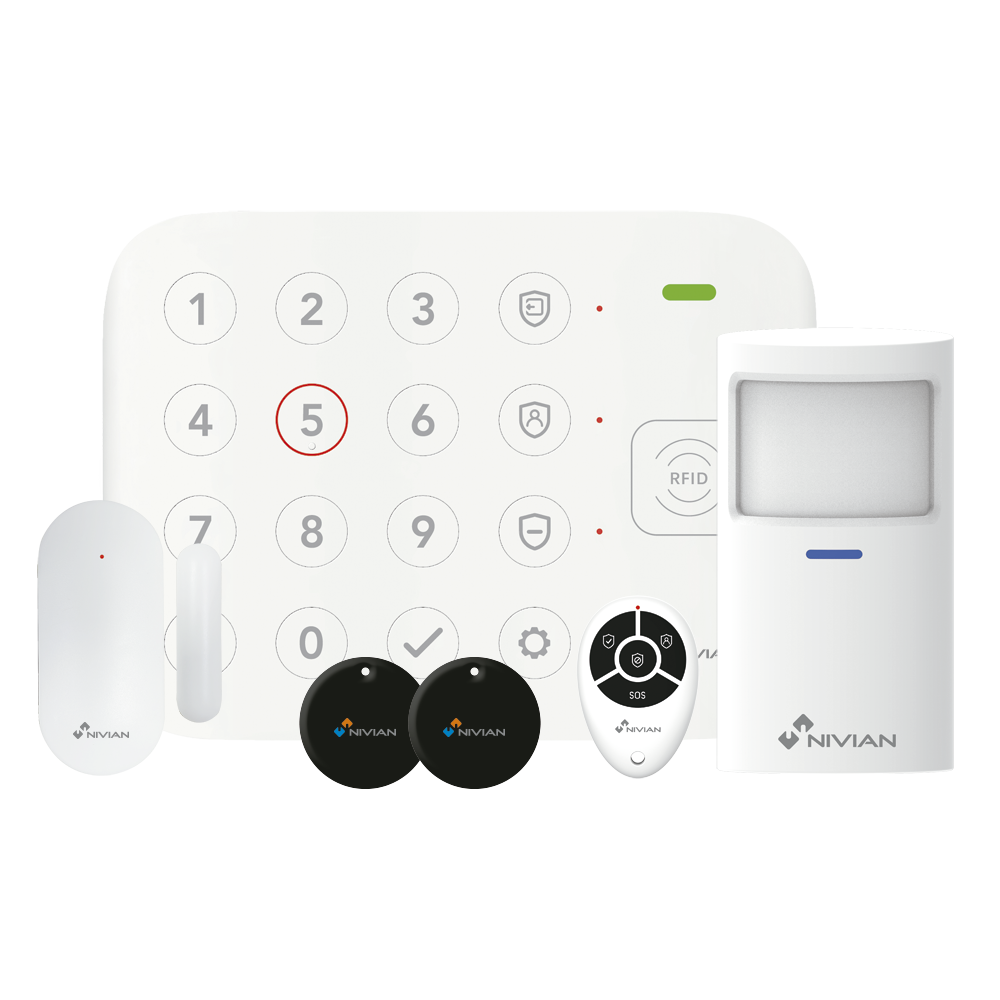 Kit de alarme sem fios WiFi Nivian Smart NVS-KEYPADALARM-W