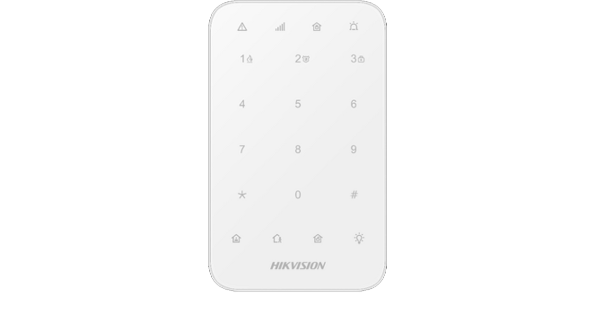 Teclado Led para controlo de alarme HIKAXPRO DS-PK1-E-WE
