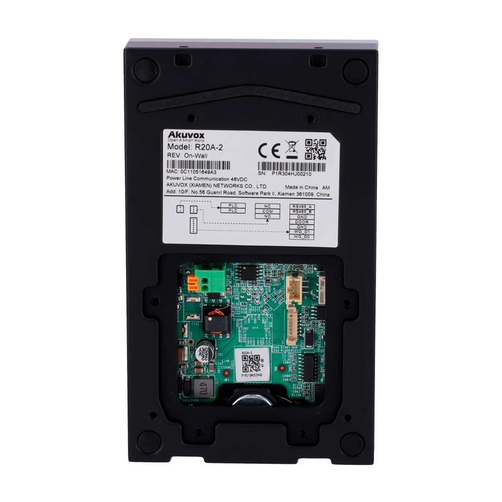 Videoporteiro 2 fios montados à superfície Câmara 2 Mpx | Áudio bidirecional Akuvox AK-R20A-2